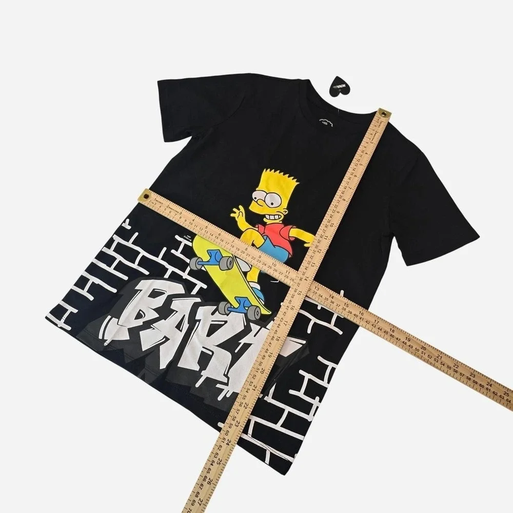 Nova kids black t-shirt The Simpsons  Bart Simpson Skateboard - 14/16